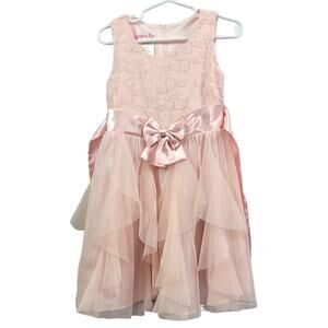 Jessica Ann Pink Floral Lace Girl's Dress Size‎ 4
